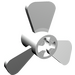 LEGO Weiß Propeller mit 3 Klingen (6041)