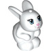 LEGO blanc lapin avec Pink Nose et Bleu Yeux (11821 / 98942)