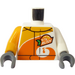 LEGO White Racer Minifig Torso (973 / 76382)