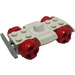 LEGO White Racers Chassis with Red Wheels