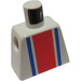 LEGO Wit Rood en Blauw Team Player met Number 11 op achterzijde Torso zonder armen (973)