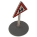 LEGO White Road Sign (old) Pedestrians in Road with base Type 1