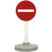 LEGO Wit Verkeersbord (old) Rond met no entry Patroon met basistype 2