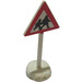 LEGO White Road Sign with Children Crossing