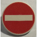 LEGO blanc Roadsign Clip-sur 2 x 2 Rond avec No Entry Sign (30261)