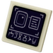 LEGO White Roadsign Clip-on 2 x 2 Square with Monitor, Runes Sticker with Open &#039;O&#039; Clip (15210)