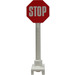 LEGO Weiß Roadsign Octagonal mit Stop Sign