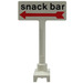 LEGO Weiß Roadsign Rectangle mit Snack Bar Sign