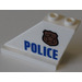 LEGO White Rudder 1 x 3 x 4 with police badge and &quot;Police&quot; (Left) Sticker (2340)