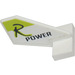 LEGO Blanc Aileron 2 x 3 x 2 avec &quot;R Power&quot; Autocollant (44661)