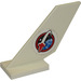 LEGO White Rudder 2 x 4 x 6 with Spaceshuttle Logo Sticker (6239)