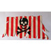 LEGO White Sail 11 x 21 Tattered with Red Stripes and Skull and Crossbones