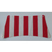 LEGO White Sail 15 x 30 Bottom with Red Thick Stripes