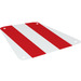 LEGO White Sail 17 x 19 with Red Thick Stripes (69264)