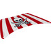 LEGO White Sail 18 x 28 Bottom with Red Stripes, Skull and Crossed Cutlasses (19941)
