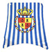 LEGO White Sail with Blue Stripes and Red and Yellow Shield and Crown