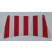 LEGO White Sail with Horizontal Red and White Lines