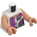 LEGO White Sammy - Dirt Stains Minifig Torso (973 / 76382)