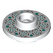 LEGO Vit Saucer med Blommor och Dots (38799 / 39347)