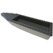 LEGO Vit Ship Hull 8 x 28 x 3 med Dark Stone grå Topp (92709 / 92710)