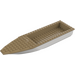 LEGO Bianco Ship Hull 8 x 28 x 3 con Beige scuro Superiore (92709)