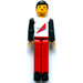 LEGO Weiß Shirt mit rot Triangle und Blau TECHNIC Logo mit rot Beine und Schwarz Arme Technische Abbildung