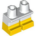LEGO White Short Legs with Yellow Shoes (37679 / 41879)