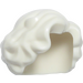 LEGO blanc Court Ondulé Cheveux avec séparation latérale (11256 / 34283)