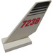 LEGO White Shuttle Tail 2 x 6 x 4 with 7238 and Black Lines Pattern on Both Sides Sticker (6239)