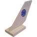 LEGO White Shuttle Tail 2 x 6 x 4 with EMT Star of Life (Outlined Snake) - Both Sides Sticker (6239)