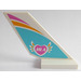 LEGO White Shuttle Tail 2 x 6 x 4 with &#039;HLA&#039; in the heart with wings, on both sides Sticker (6239)