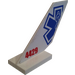 LEGO White Shuttle Tail 2 x 6 x 4 with Star of Life and 4429 Sticker (6239)