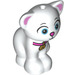 LEGO Weiß Sitting Katze mit Blau Augen und Pink Collar (73017)