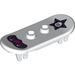 LEGO Bianco Skateboard con Quattro Ruota Clips con Minifigure Teschio e Stella (42511 / 99755)