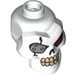 LEGO White Skeleton Head with Red Left Eye and Silver Eyepatch (44941)