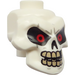 LEGO Wit Skull Hoofd met Rode ogen, Open Mouth en Missing Tand (Verzonken Solid Stud) (3626)
