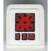 LEGO blanc Pente 1 x 1 (31°) avec rouge et Noir Screen et Buttons Autocollant (50746)