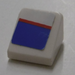LEGO White Slope 1 x 1 (31°) with Red Line, Blue Area (Left) Sticker (35338)