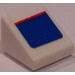 LEGO White Slope 1 x 1 (31°) with Red Line, Blue Area (Right) Sticker (50746)