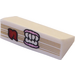 LEGO White Slope 1 x 2 (31°) with Book Pages, Pink Gums and White Teeth