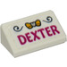 LEGO Wit Helling 1 x 2 (31°) met &#039;DEXTER&#039; Sticker (85984)