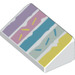 LEGO White Slope 1 x 2 (31°) with Pastel stripes  (36921 / 85984)