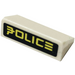 LEGO blanc Pente 1 x 2 (31°) avec &#039;Police&#039; Autocollant (85984)