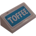 LEGO White Slope 1 x 2 (31°) with Toffee Sign Sticker (85984)