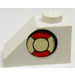 LEGO White Slope 1 x 2 (45°) with Life Ring Right Sticker without Centre Stud (3040 / 6270)