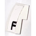LEGO White Slope 1 x 2 Curved with &#039;F&#039; (right part of &#039;pd&#039;)  Sticker (11477)