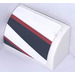 LEGO White Slope 1 x 2 Curved with Red and Black Stripe Right Sticker (37352)