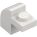 LEGO Blanco Con pendiente 1 x 2 x 1.3 Curvo con Placa (6091 / 32807)