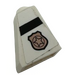 LEGO blanc Pente 1 x 2 x 2 (65°) avec Police Badge avec Star logo et Noir Stripe (Model La gauche) Autocollant (60481)