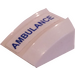 LEGO Blanco Con pendiente 1 x 2 x 2 Curvo con Ambulance (Derecha) Pegatina (28659)